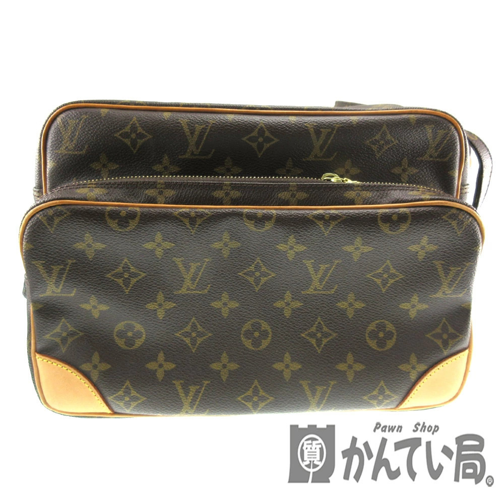 LOUIS VUITTON Nile Shoulder Bag Crossbody Monogram Canvas Brown